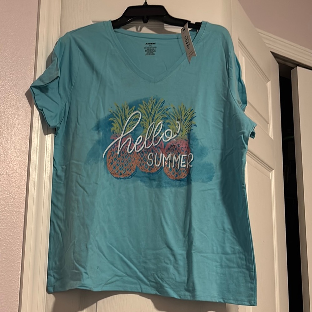 Hello Summer Blue T-Shirt